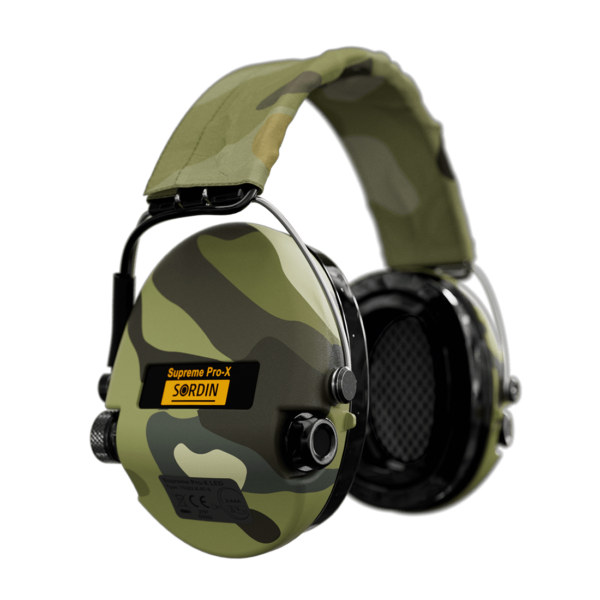 SORDIN Supreme Pro X Hear2 NATO MULTICAM/Fabric Headband/LED/GEL Ear Seals