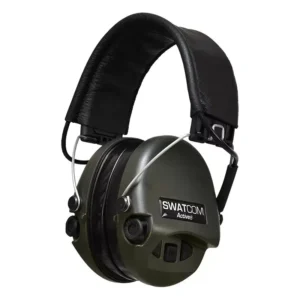 SWATCOM ACTIVE8  Headset, GREEN, MIL-SPEC, Waterproof, Headband, GEL Ear Seals