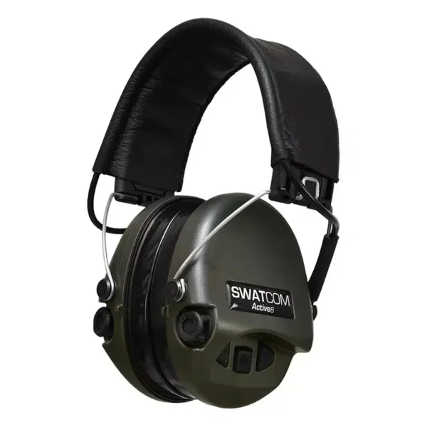 SWATCOM ACTIVE8  Headset, GREEN, MIL-SPEC, Waterproof, Headband, GEL Ear Seals