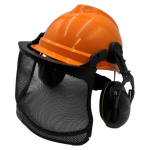 MSA Vgard 500 N/Vented ORANGE Helmet/EXC/Nylon Visor - Full Peak