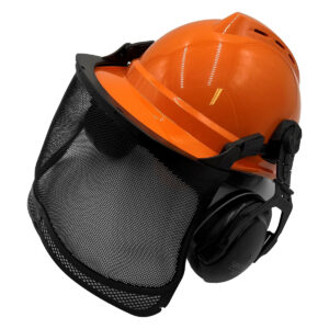 MSA500 N/Vented ORANGE Helmet/EXC/Nylon Visor Fas-Trac - Full Peak