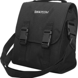 SWATCOM Black Headset Bag with Strap High Quality WHITE SWATCOM LOGO (TRG-584)