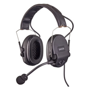 Savox NOISE-COM 200 Electret boom mic, Slim head band, QR4, black